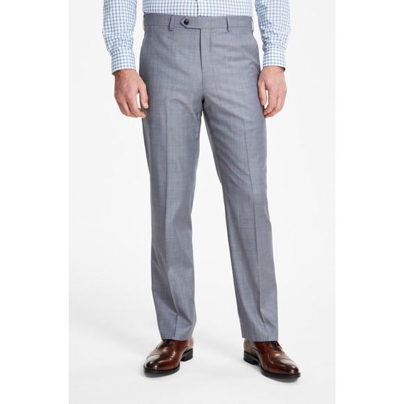 Michael Kors Men Wool Blend Stretch Solid Suit Pants Light Grey Size 36X32 - Picture 1 of 1